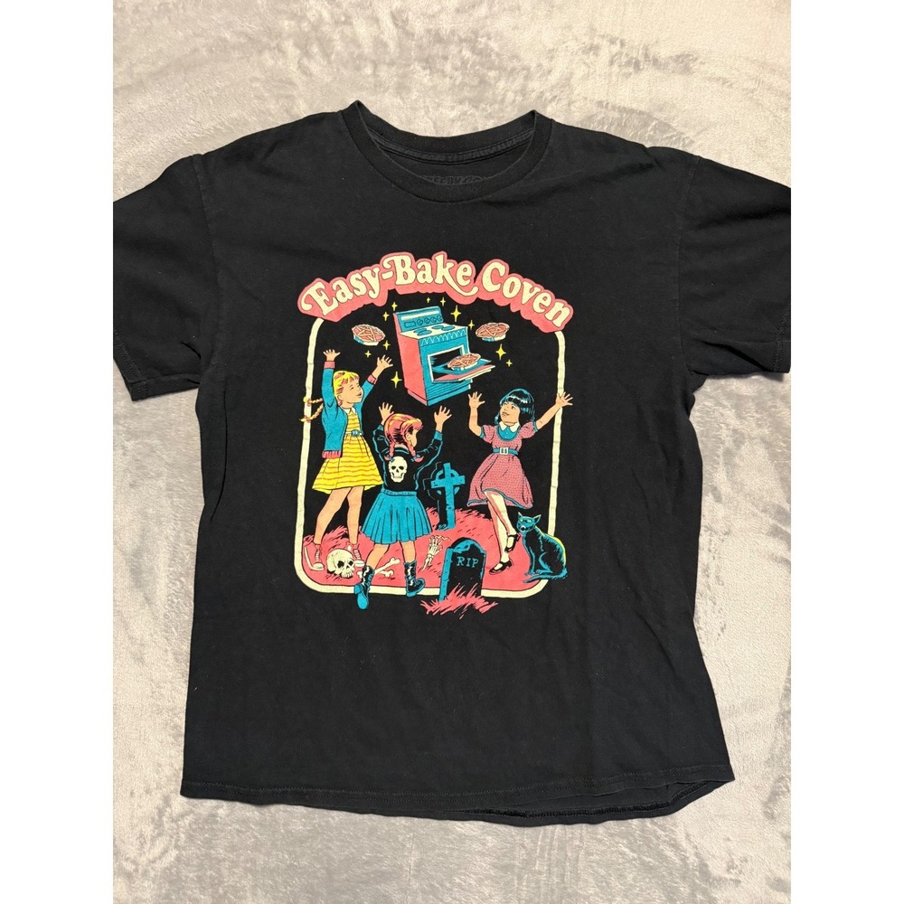Creepy Co T-Shirt Mens L Black Easy-Bake Coven Horror Graphic Goth Novelty Tee
